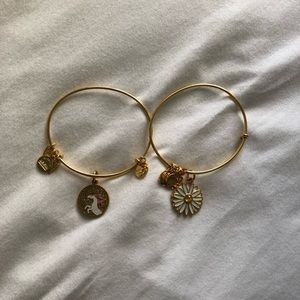 two alex and ani bracelets